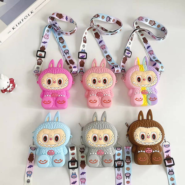 Attractive Cute Silicon Kids Side Pouch Or Purse (Mix Design)